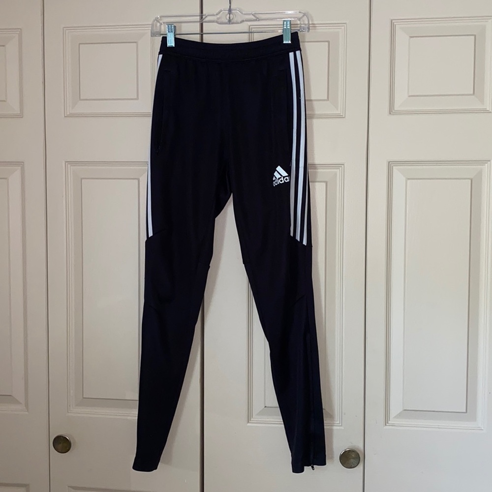 Adidas Black w/ White Stripe Joggers